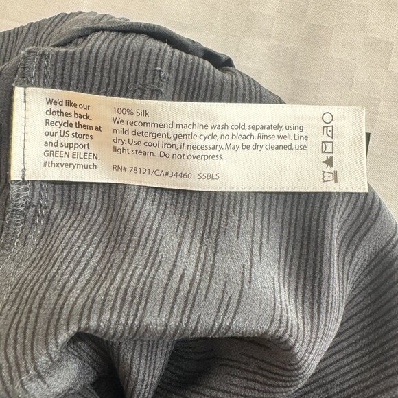 Eileen Fisher 100% Silk Georgette Lounge Pants - Picture 5 of 8